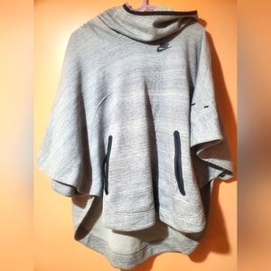 Grey Nike Poncho Sweatshirt with zip pockets